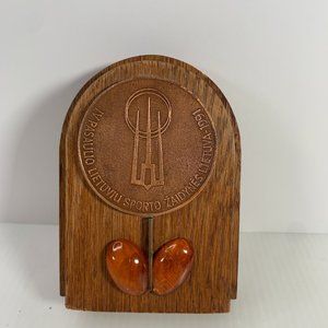 1991 Lithuania 4th World Lithuanian Sports Games Commemorative Medal Plaque